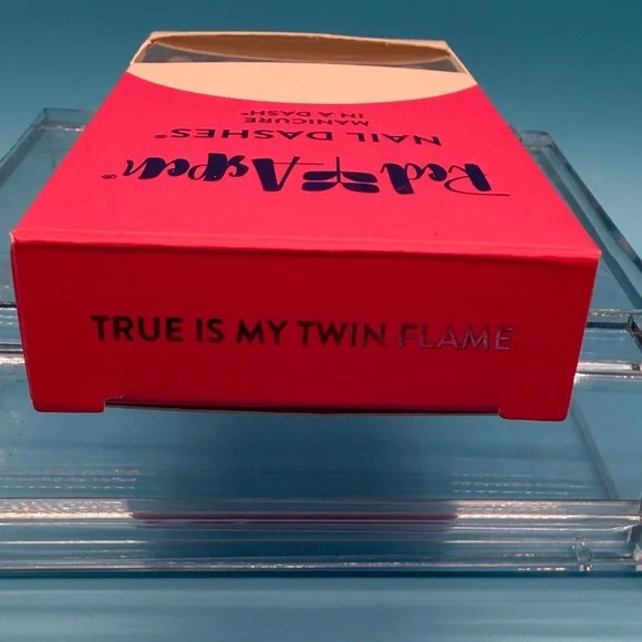 Red Aspen Nail Dashes - Pink and Tan Press-On Nails - Picture 3 of 5